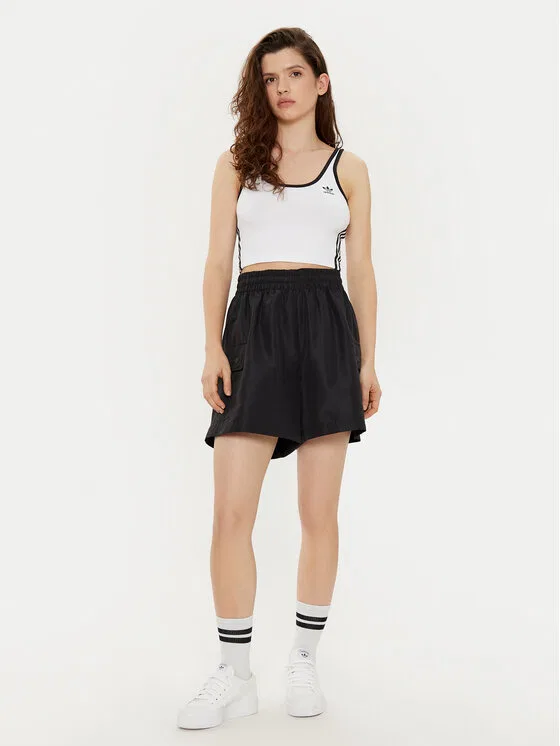 Топ slim fit adicolor 3-Stripes Adidas, белый — фото 2