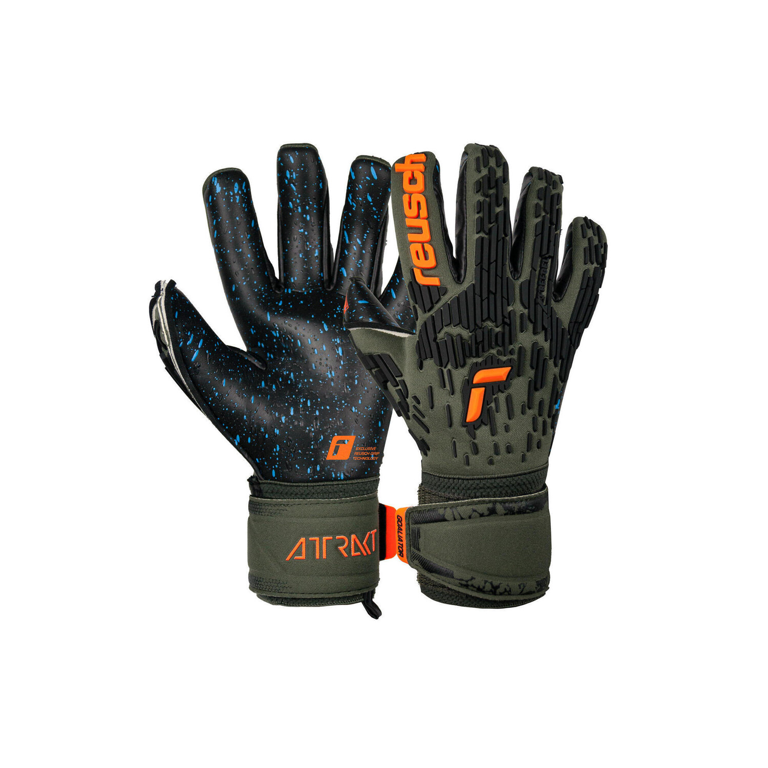 

Вратарские перчатки Reusch Attract Duo Evolution AdaptiveFlex, зеленый/оранжевый/оранжевый