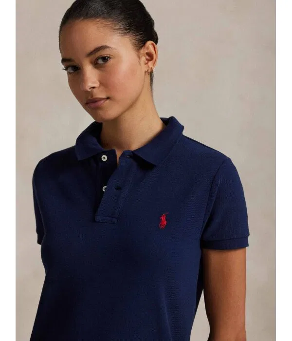 Женское платье-макси хлопковое Polo Ralph Lauren, Blu Marino — фото 4