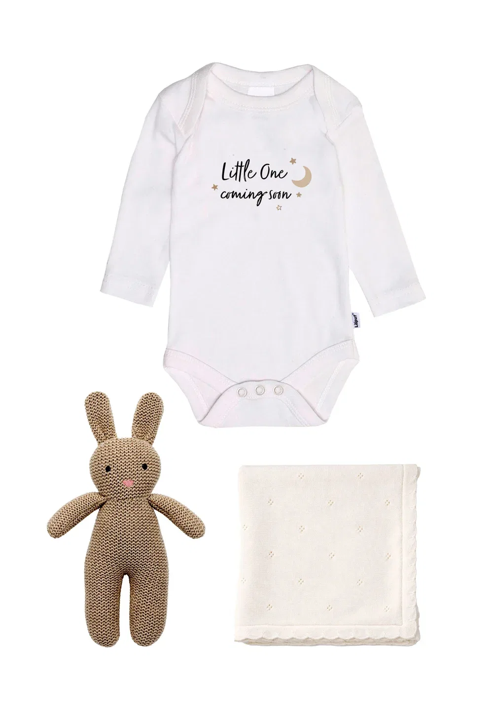 Подарочный набор для малыша (скоро появится на свет) унисекс - боди Liliput, Weiss-Beige