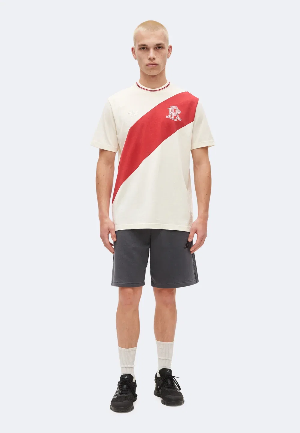 Клубная форма в честь 125-летия клуба «Ривер Плейт» Adidas Originals, Off White — фото 2