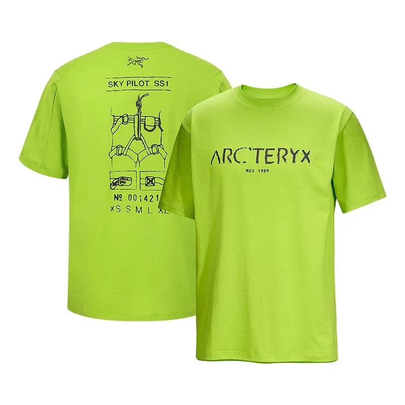 Мужская футболка с круглым вырезом Arcteryx KRAGG, Ivy Green/Black/Mantis/Black
