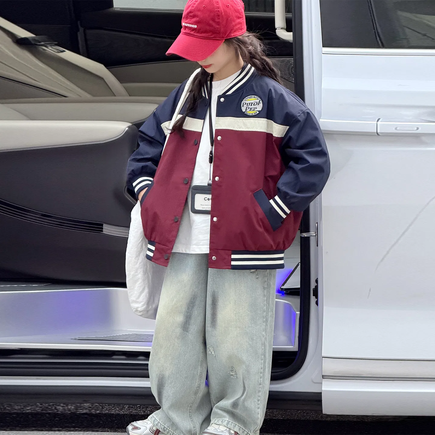 Детский спортивный костюм с бейсбольным воротником MADALLO, Burgundy Coat — фото 4