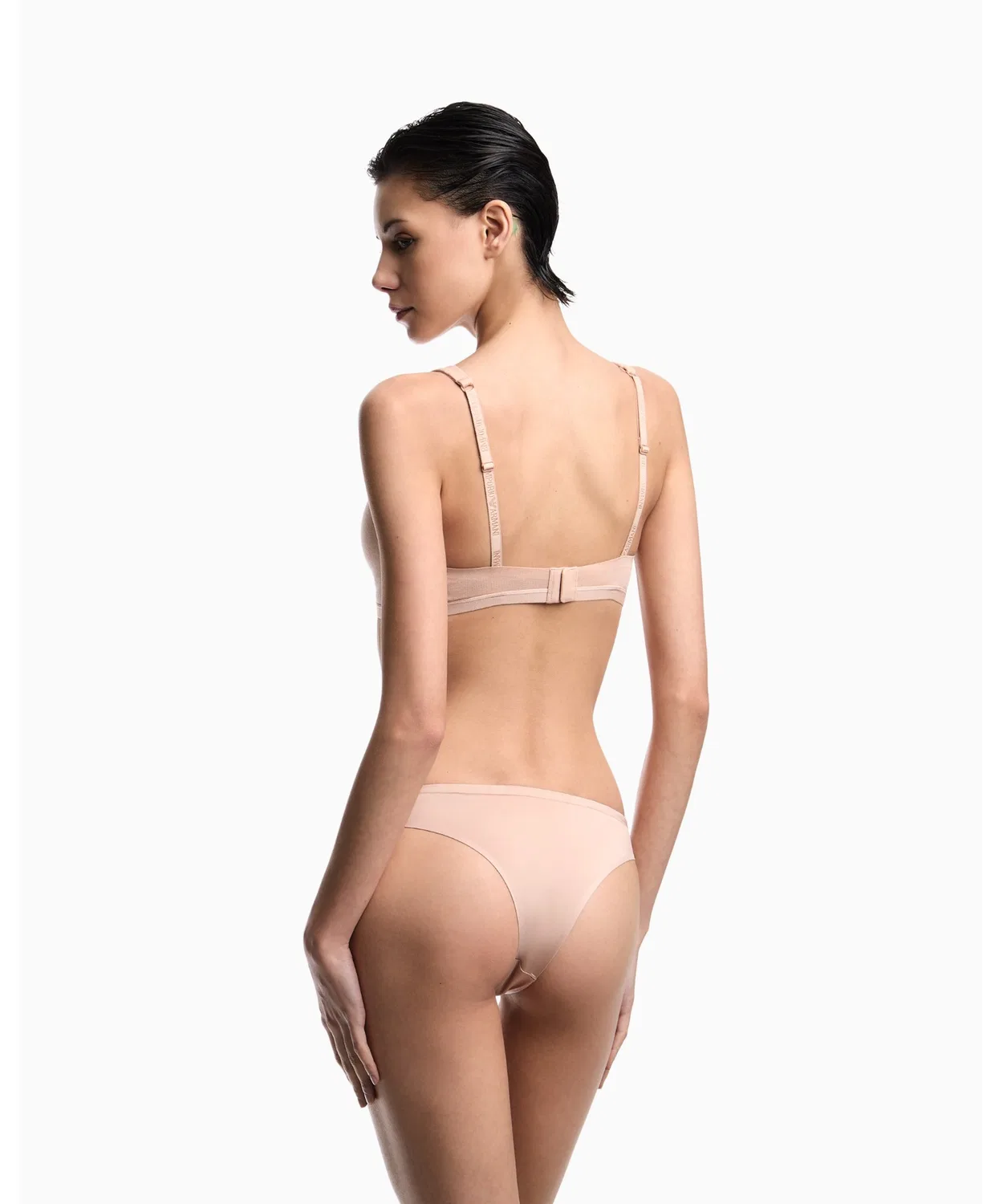 Женский бралетт с формованными чашками Seamless Cotton EMPORIO ARMANI, Smokey Pink — фото 3