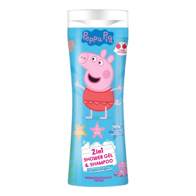

2В1 гель для душа и шампунь для волос Peppa Pig, 300 мл
