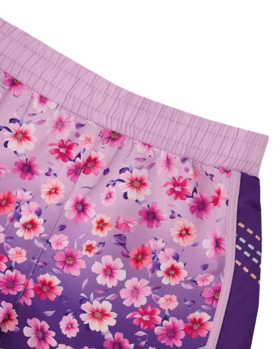 Спортивные шорты с цветочным градиентом Deux par Deux, Mauve Floral Gradient — фото 3
