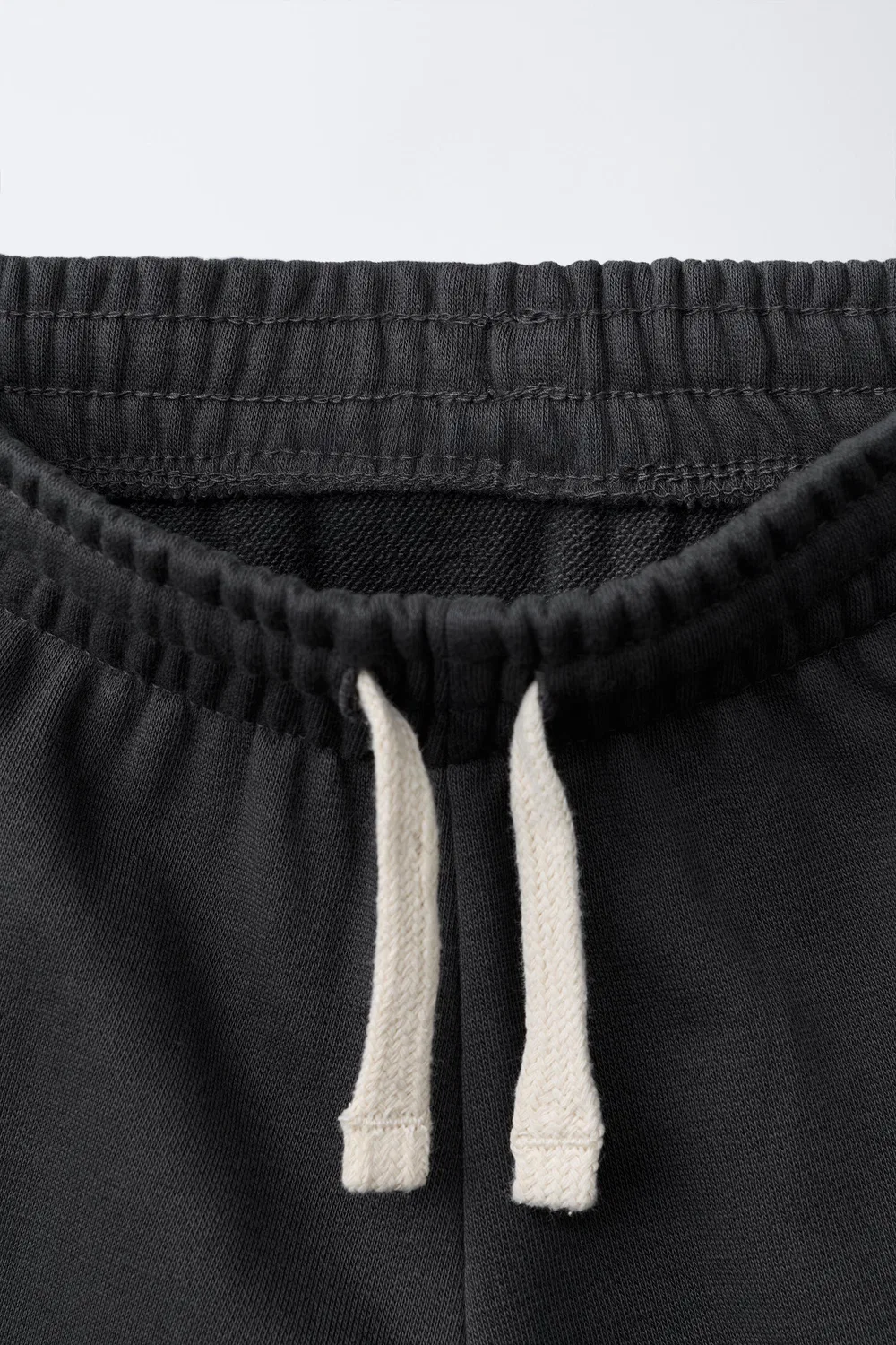 Плюшевые бермудские шорты с этикеткой ZARA, Anthracite Grey — фото 3