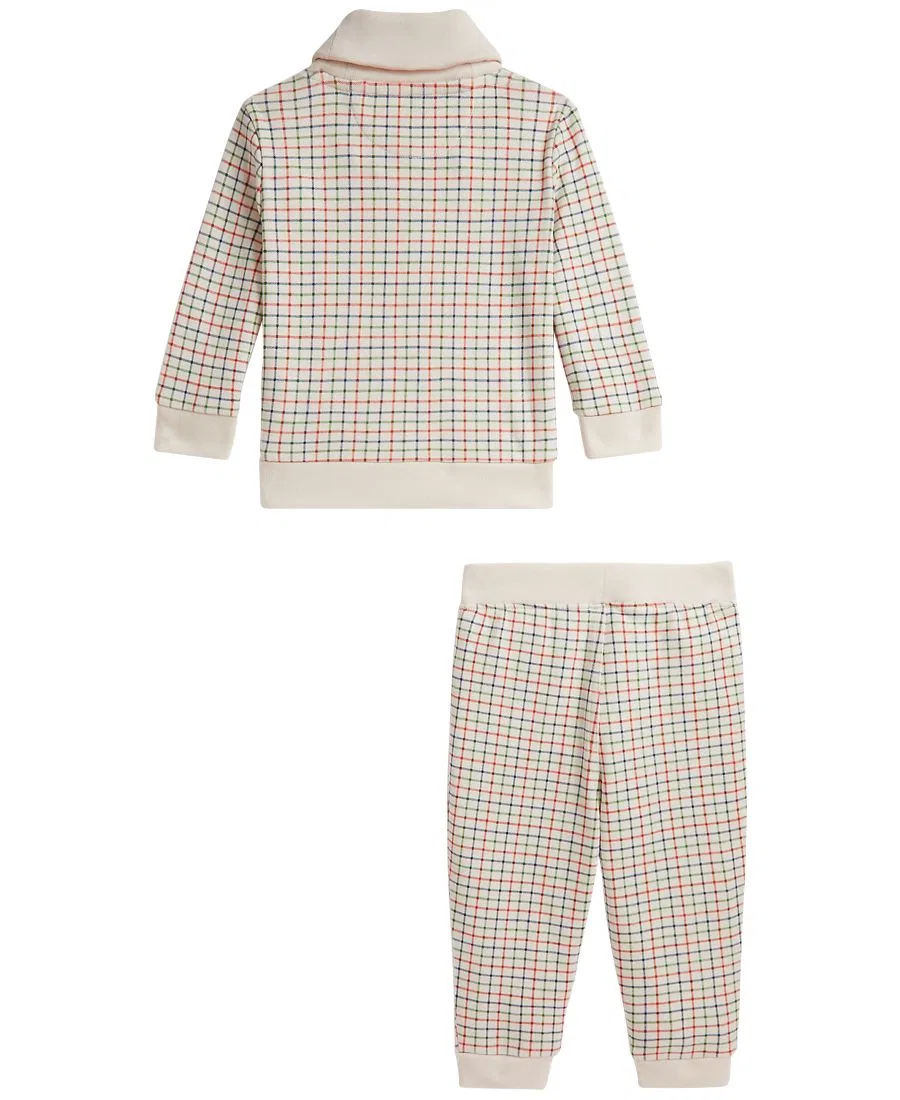 Комплект из пуловера и штанов для малышей с принтом Polo Ralph Lauren, Havenswood Tattersall — фото 2