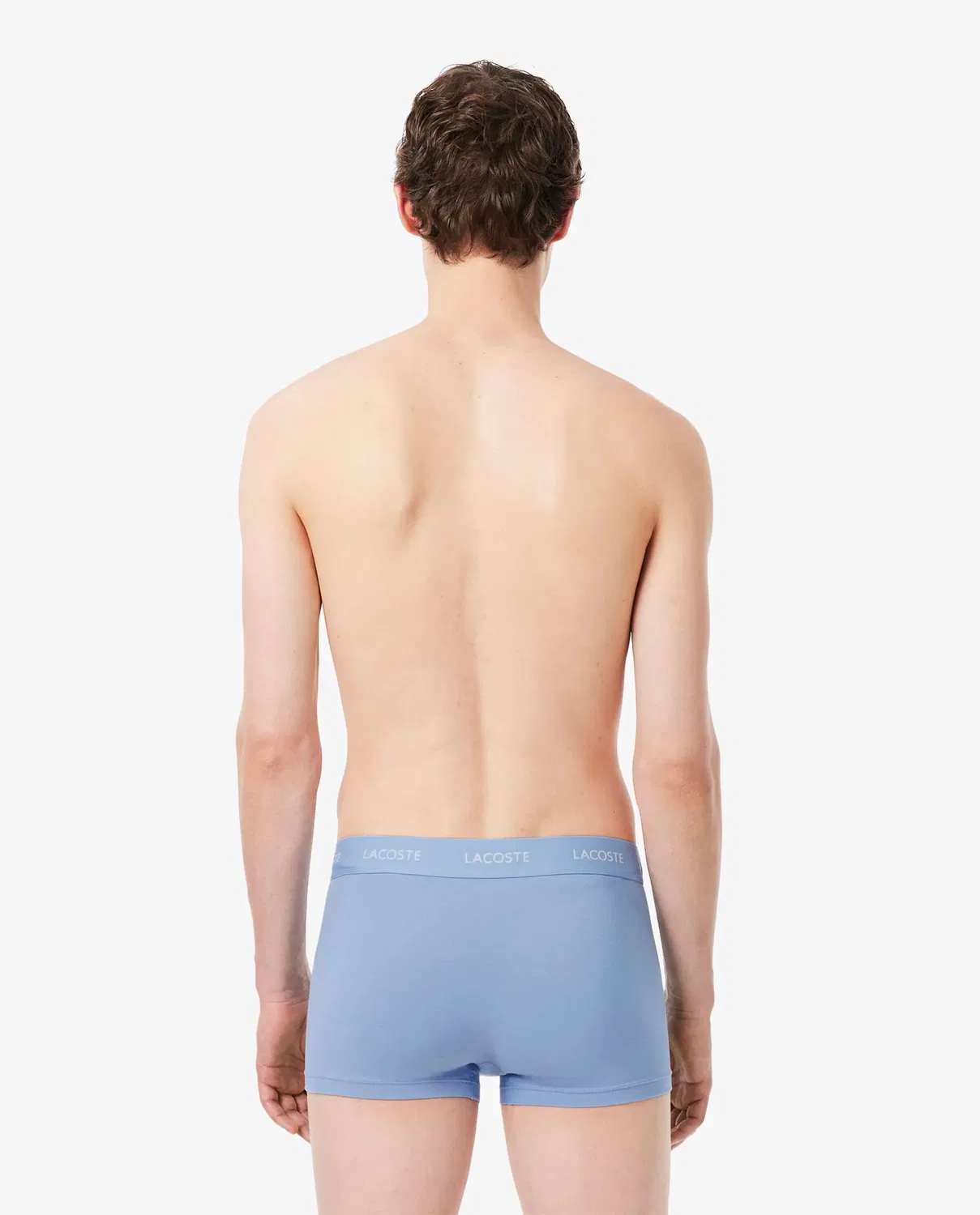 Мужские боксеры Lacoste, комплект из 3 шт, хлопок с эластаном, Azul Claro — фото 2