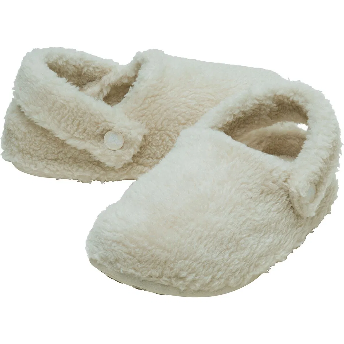 Детские тапочки с искусственным мехом Classic Cozzzy Slipper Crocs, Stucco — фото 2