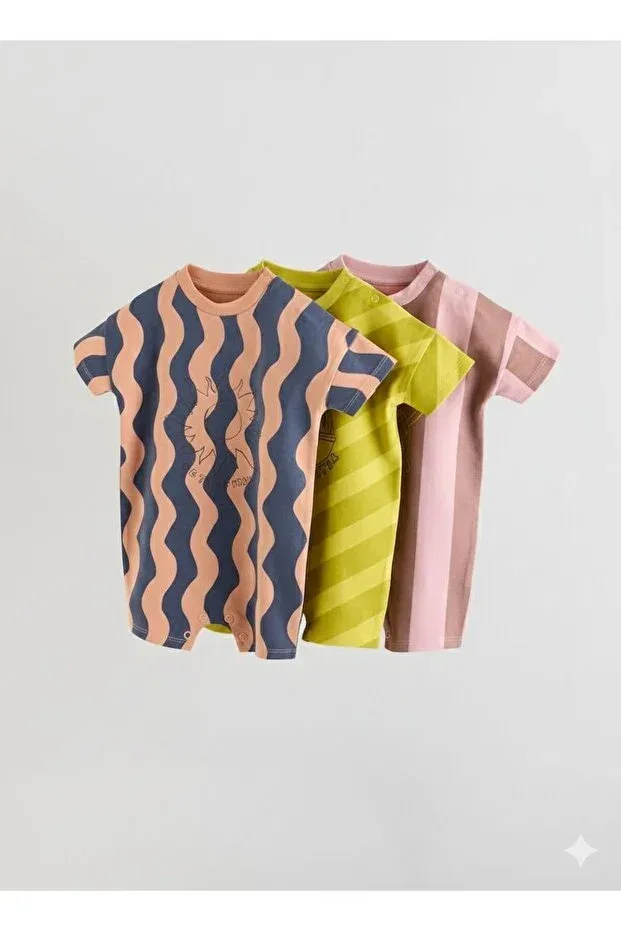 Детский комплект боди-комбинезонов с принтом Next Baby, Multicolor