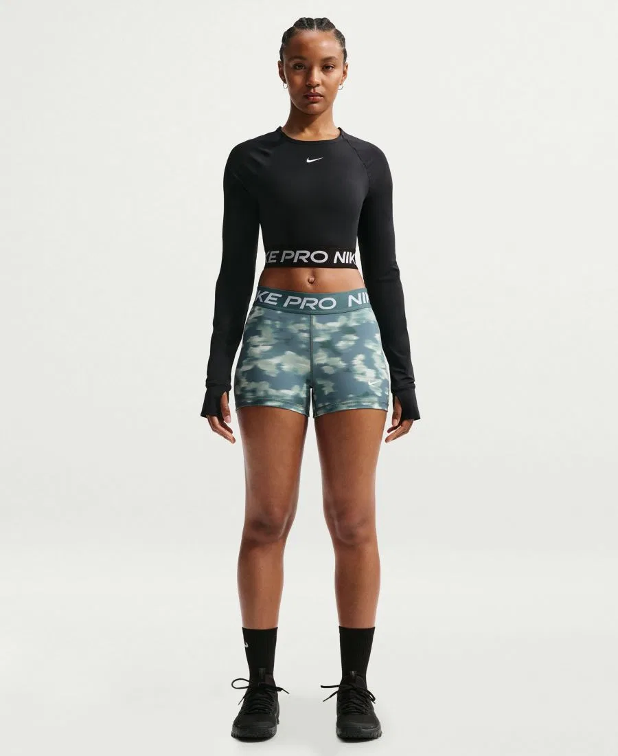 Велосипедные шорты Nike Pro с принтом, 3" inseam, Mineral Slate/White