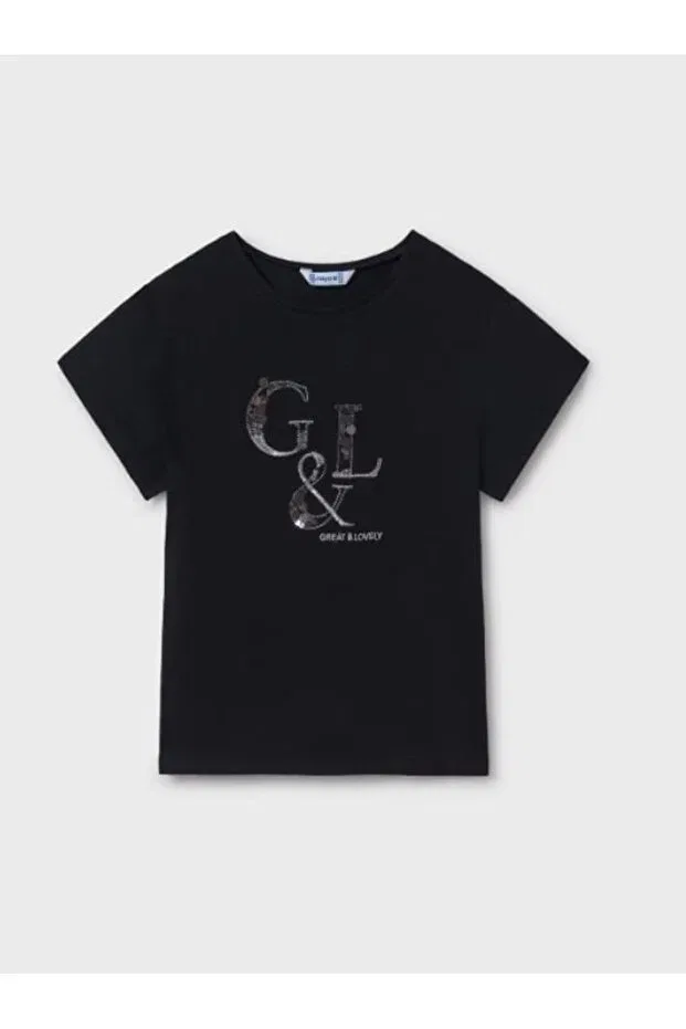 Детская футболка для девочек с коротким рукавом Mayoral, Black