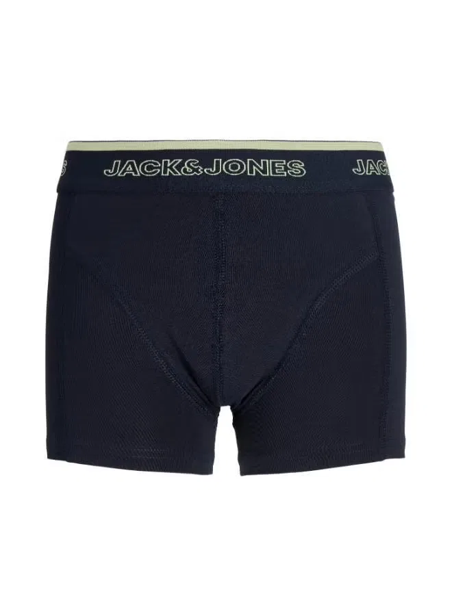 Трусы-боксеры хлопковые комплект из 3 штук Jack & Jones Junior, голубой — фото 2
