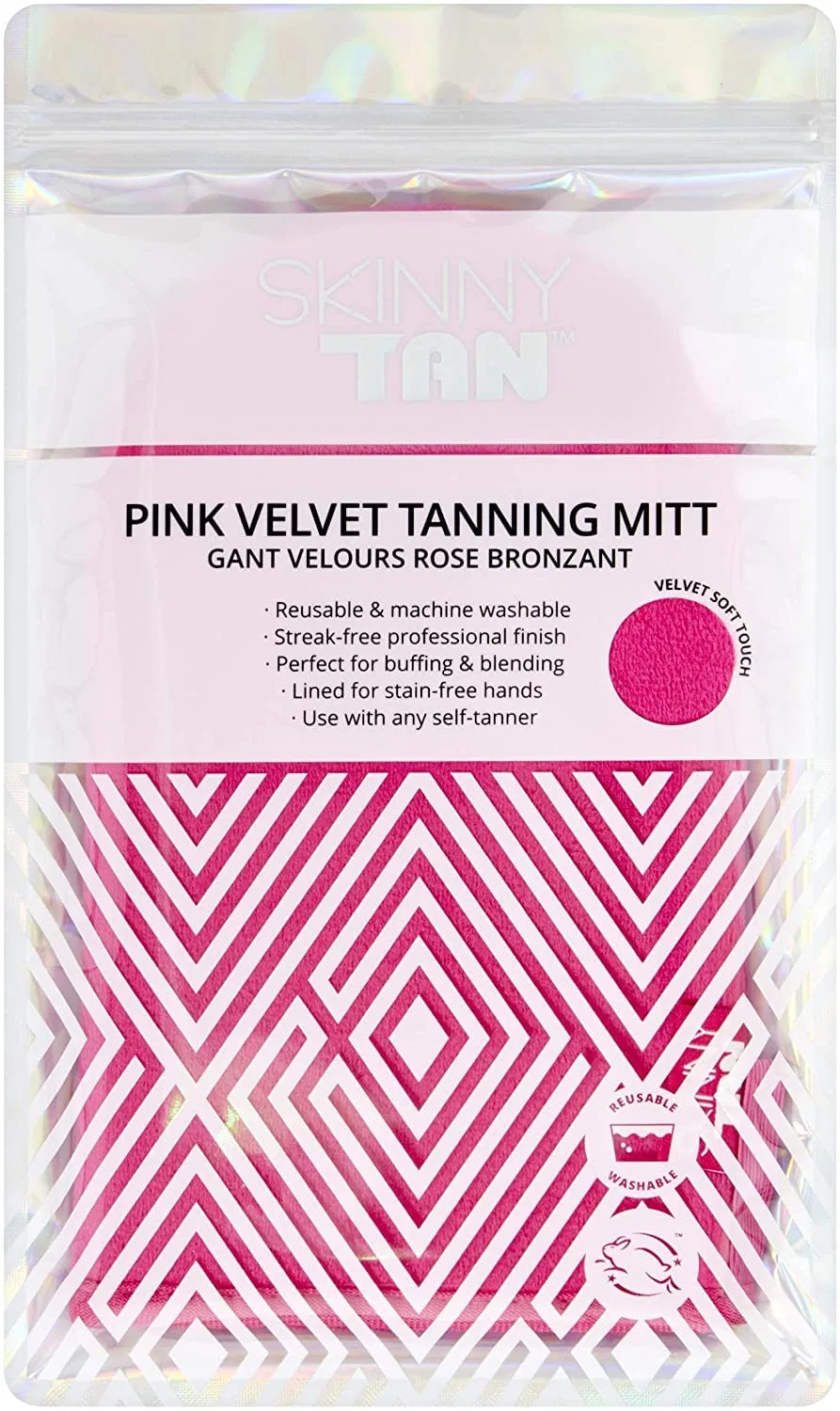 Перчатка для автозагара Skinny Tan, Holographic Pink Velvet, 1 шт