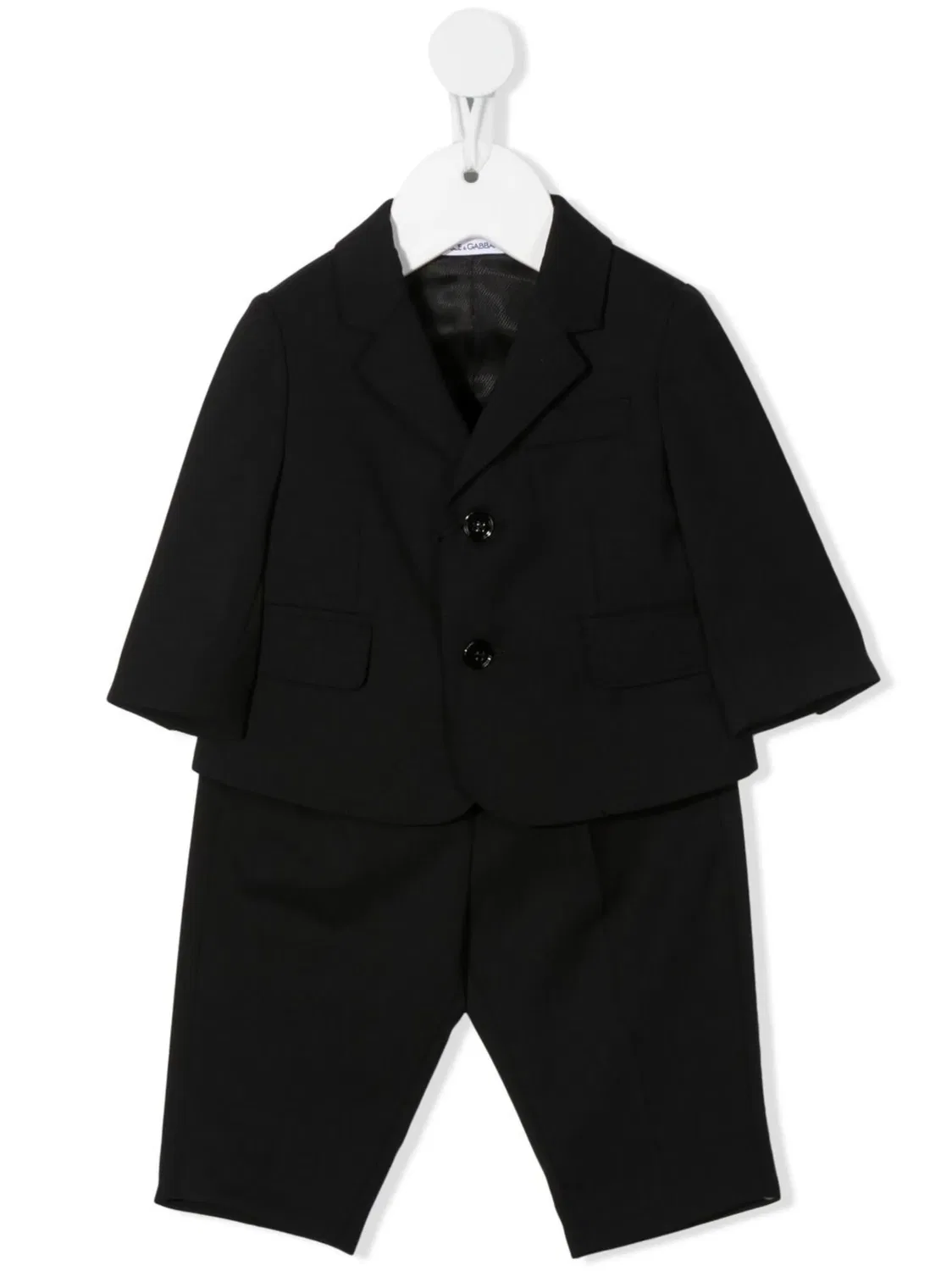 Костюм с однобортным пиджаком Dolce & Gabbana Kids, черный