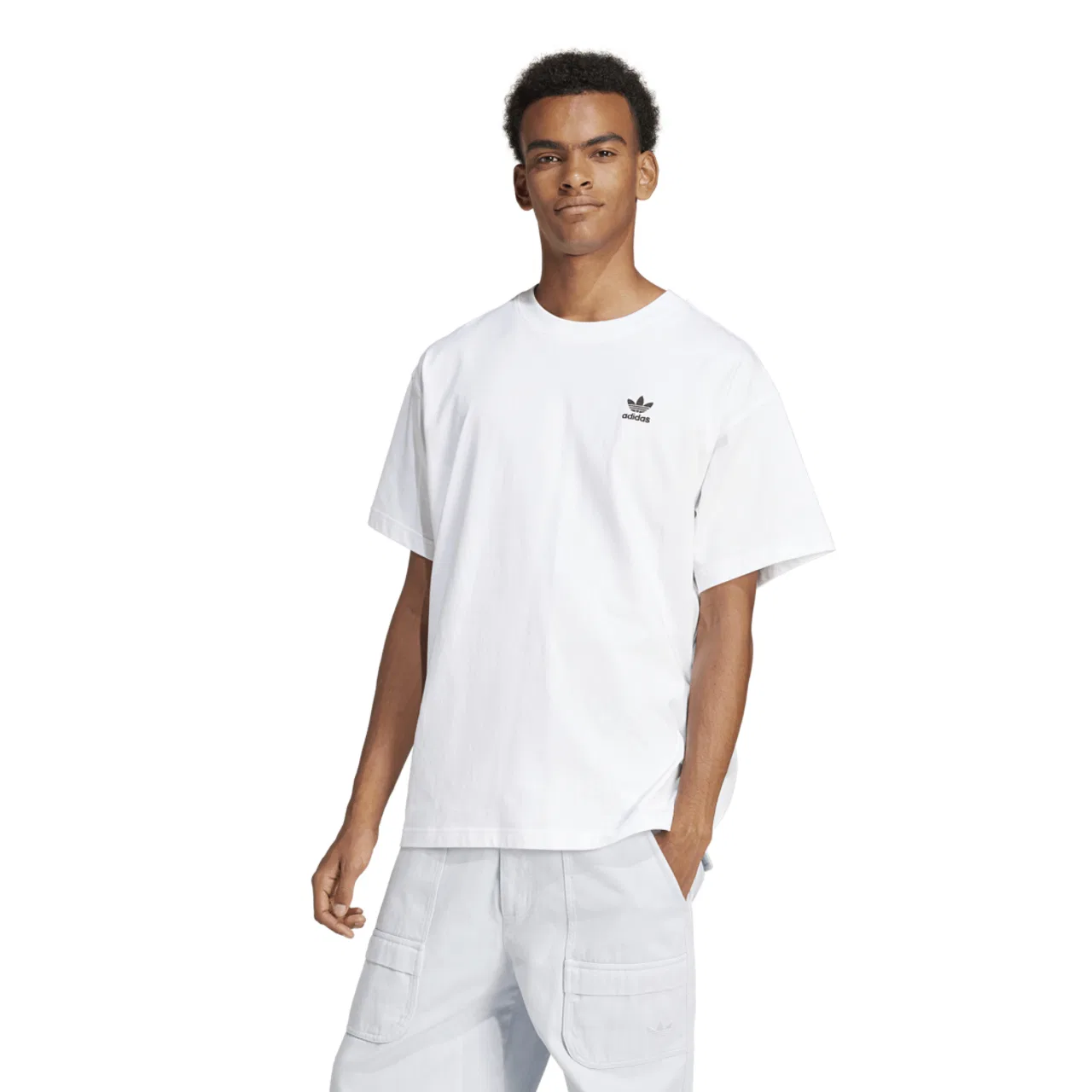 Футболка мужская Trefoil Essentials OS Adidas, белый/черный