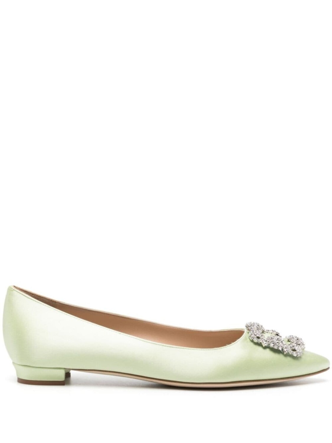

Manolo Blahnik балетки Hangisi с кристаллами, зеленый