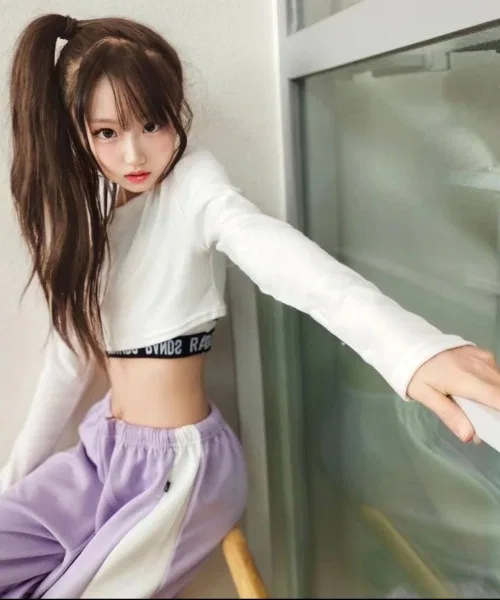 Детский лонгслив с коротким кроем и длинным рукавом RandS, Off White