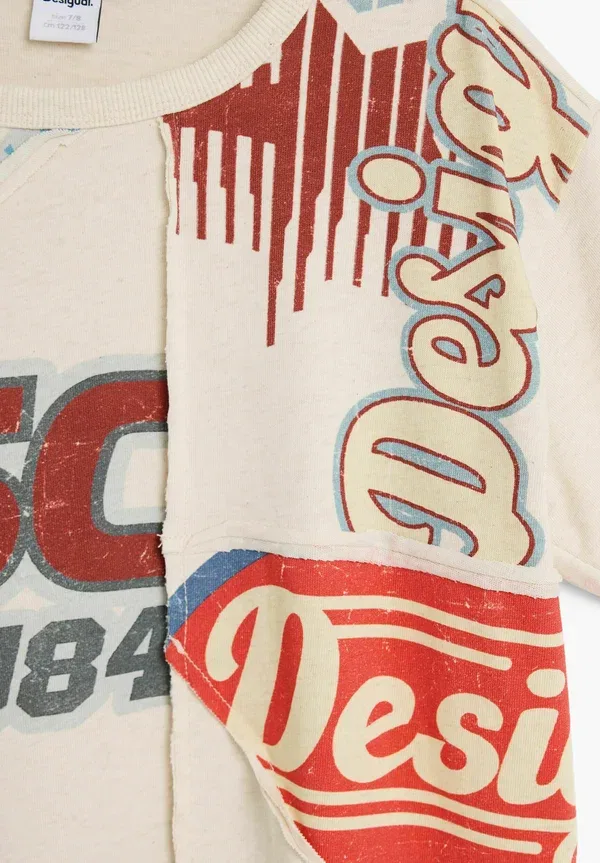Футболка с напечатанным логотипом - футболка с принтом Desigual, белый — фото 4