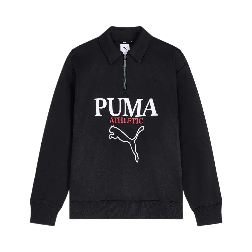 Детский свитшот с лацканом PUMA, Black