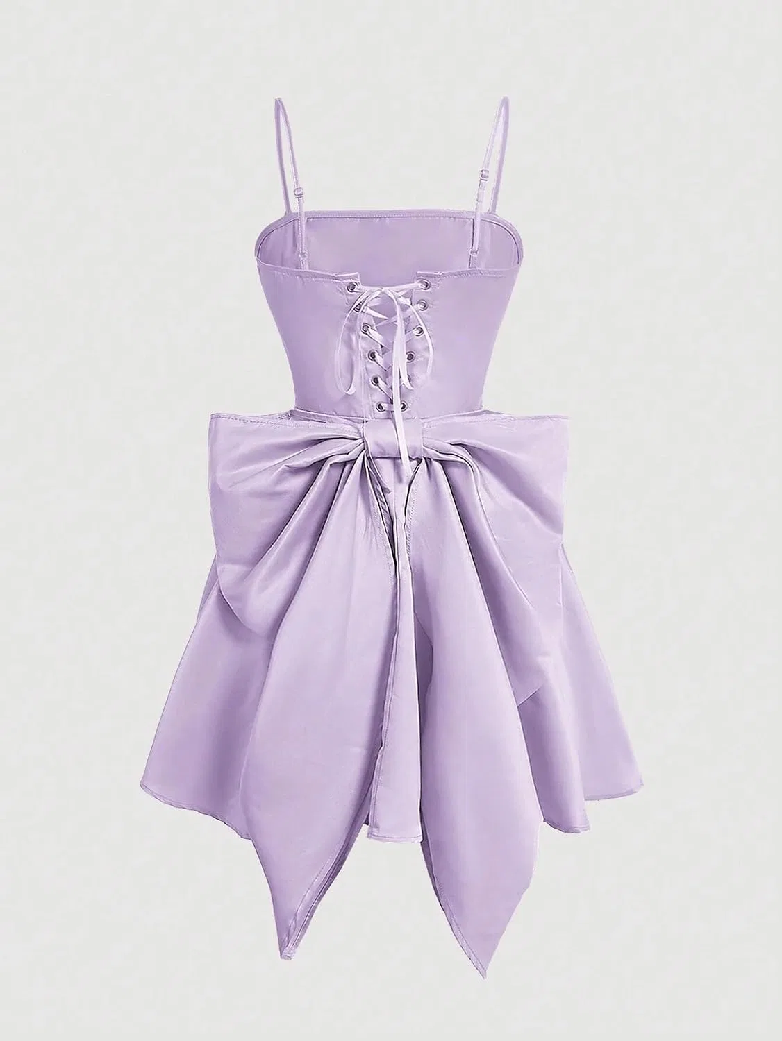 Женское элегантное платье-комбинация с открытой спиной и вырезами, Lilac Purple — фото 3