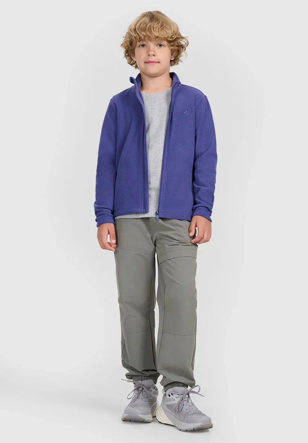 Polar slim ze stójką chłopięcy - флисовая куртка 4F, Royal Blue