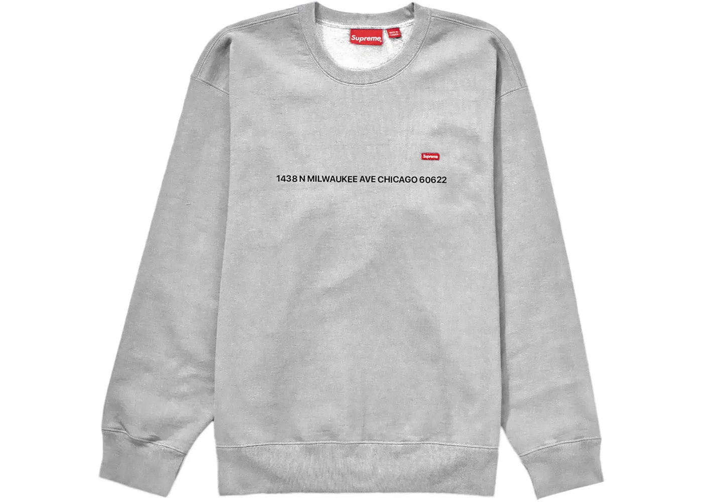 Мужской свитшот с круглым вырезом Supreme, Heather Grey