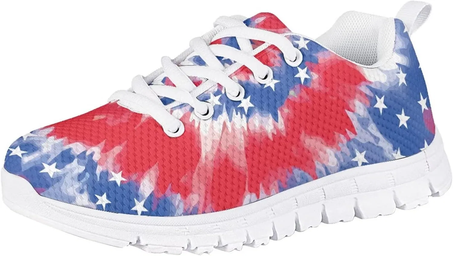 Детские кроссовки для девочек с легким верхом UNICEU, American Flag Tie Dye — фото 2