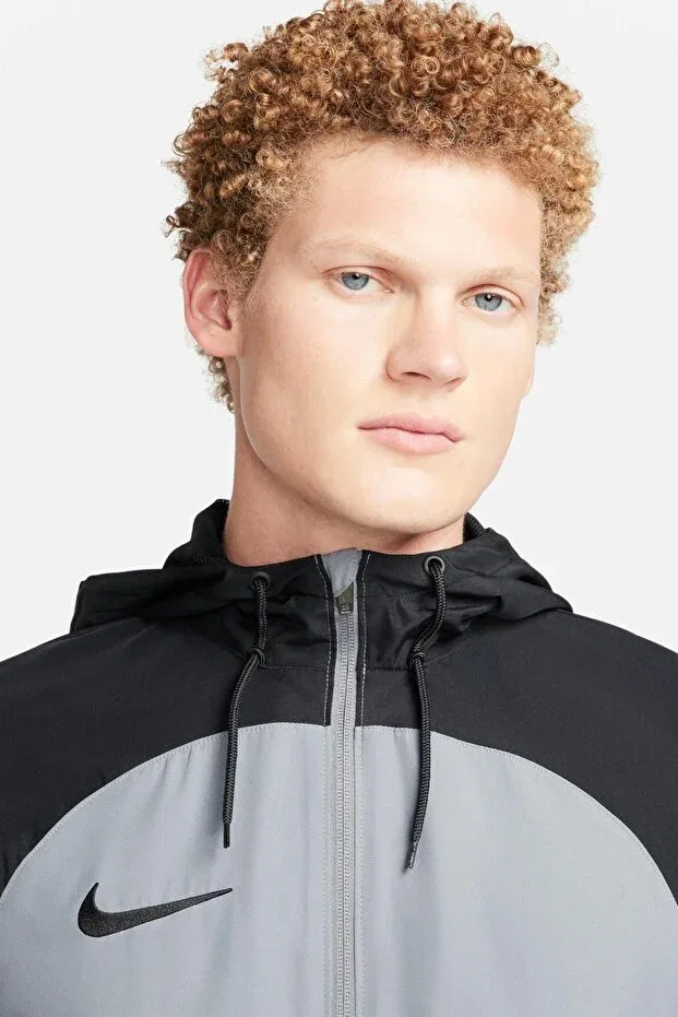 Мужское пальто из искусственной кожи с капюшоном Academy Nike, Gray — фото 3