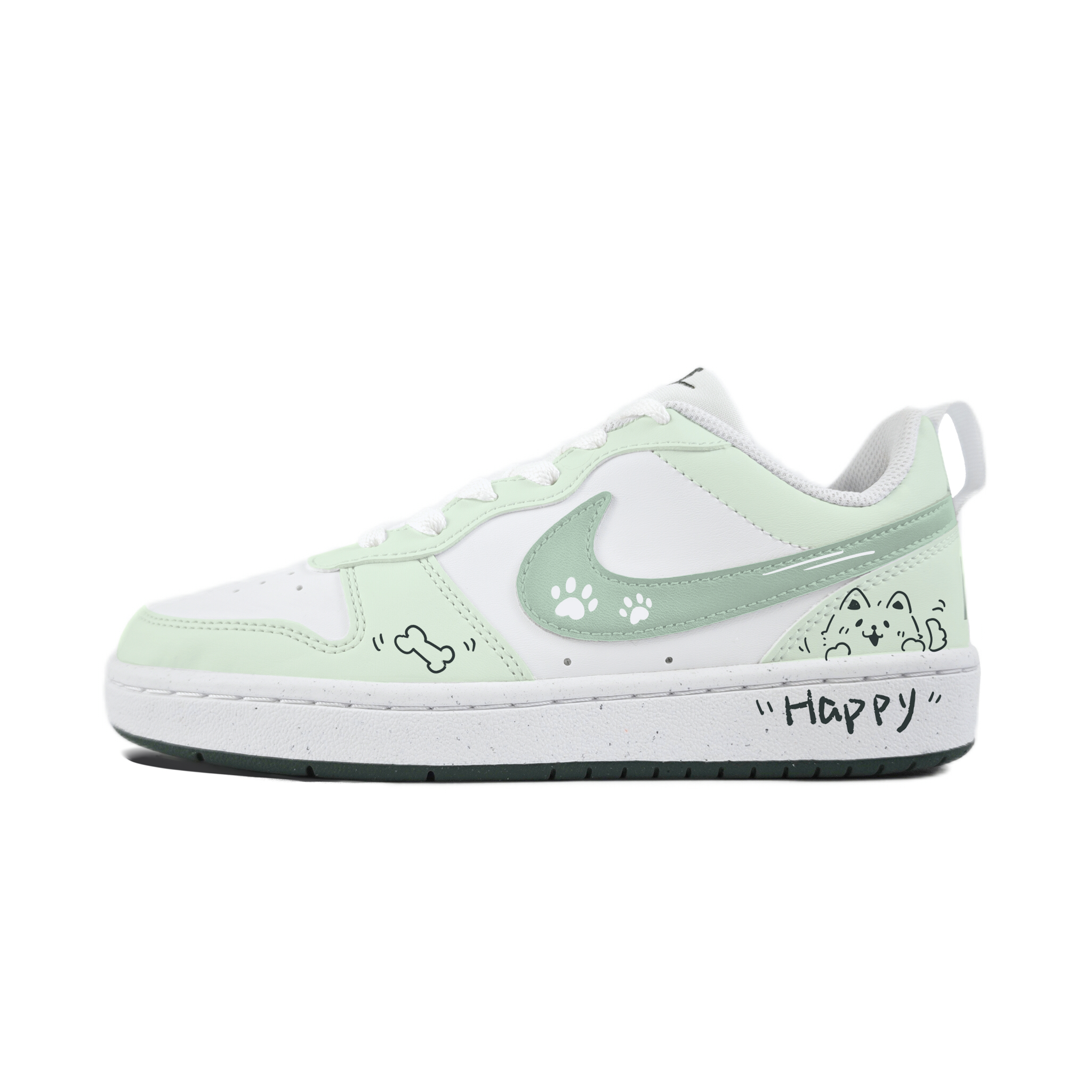

Низкие детские кроссовки для скейтбординга Court Borough LOW RECRAFT для подростков Nike, зеленый