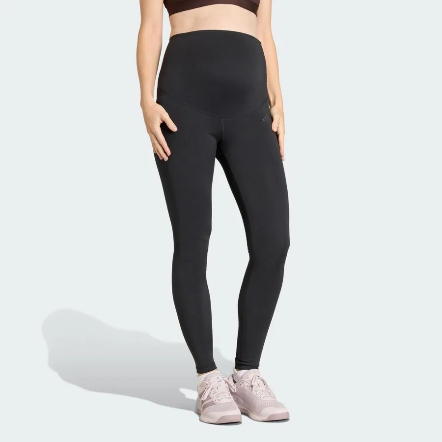 Леггинсы для беременных с высокой посадкой Optime Essentials Performance JZ1161 adidas, Черный