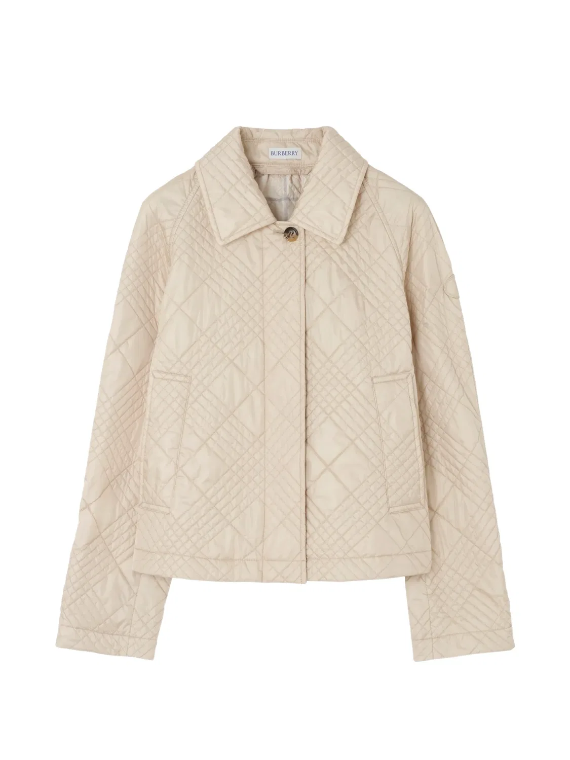Стеганая куртка Tiffield Burberry, нейтральные цвета