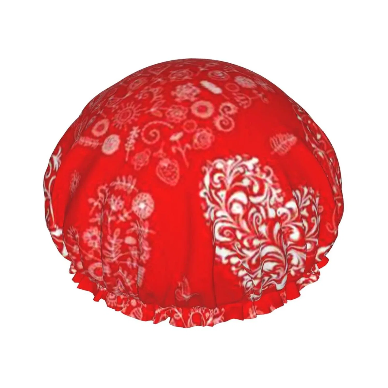 Шапочка для душа Double Layer Waterproof UNIOND, Love Print