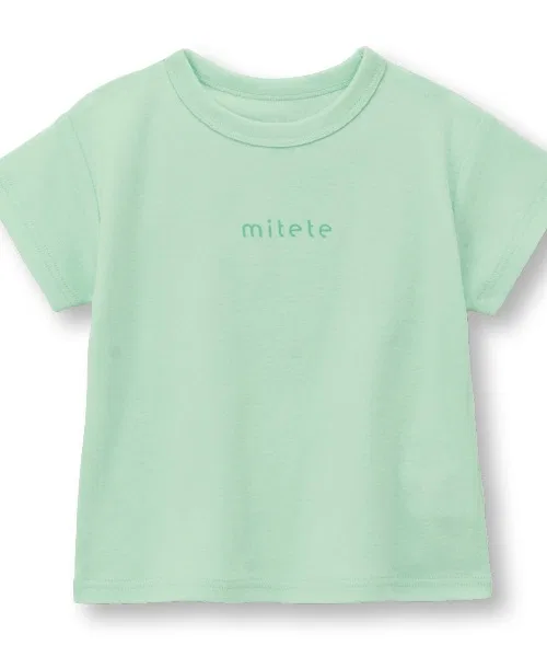 Детская футболка с принтом, модель Soft Drop Shoulder, mitete, Mint