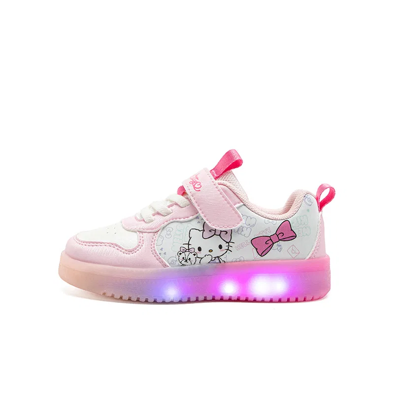 Детские кроссовки для скейтбординга с принтом Hello Kitty Sanrio, Pink White