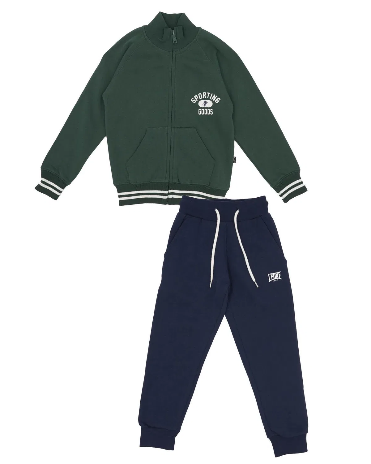 Детский спортивный костюм с принтом Sporting Leone 1947 Apparel, Grun / Blau