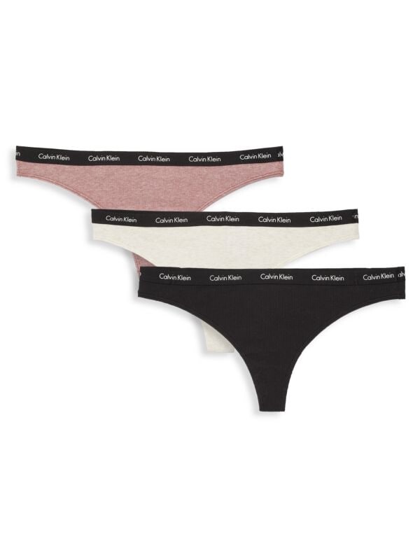 

Набор из 3 стрингов с логотипом Calvin Klein Red