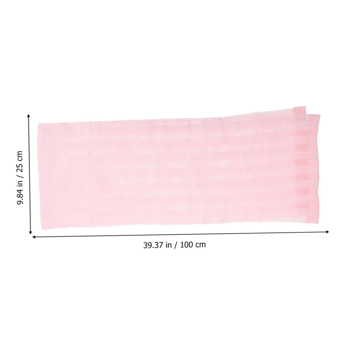 Мочалка для душа скраб, Polyester, 100x20 см, Розовый Generisch — фото 2