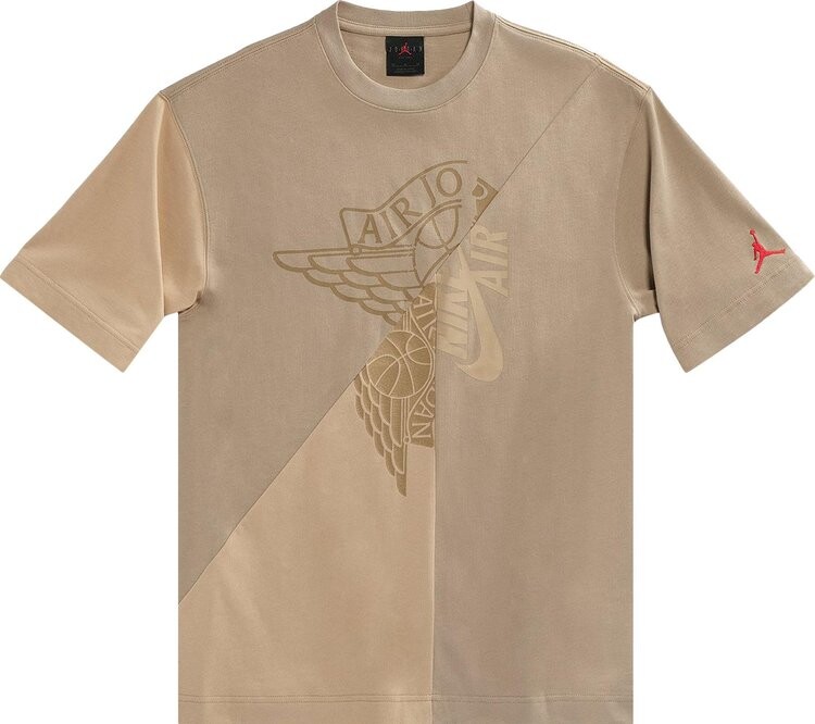 

Футболка Cactus Jack by Travis Scott x Jordan Short-Sleeve T-Shirt 'Khaki/Desert', загар, Коричневый, Футболка Cactus Jack by Travis Scott x Jordan Short-Sleeve T-Shirt 'Khaki/Desert', загар