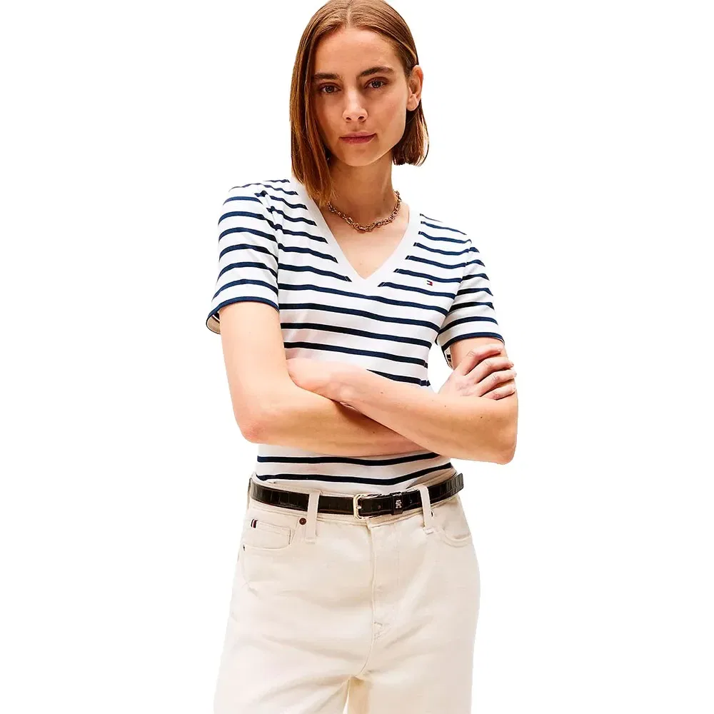Футболка с коротким рукавом Slim Cody v-образным вырезом Tommy Hilfiger, синий