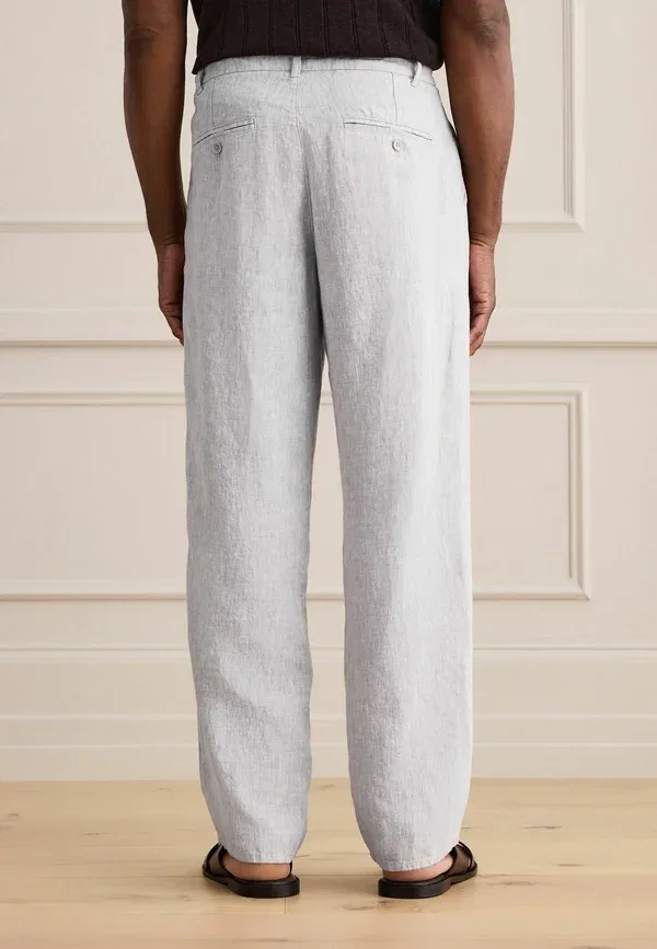 Брюки льняные Trousers Next Light Grey, светло-серый — фото 3