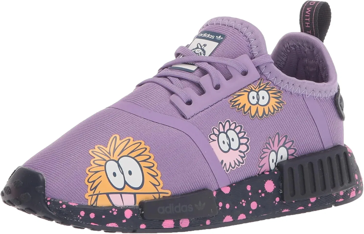 Детские кроссовки для мальчиков NMD_r1 C adidas, Super Purple/White/Shadow Navy