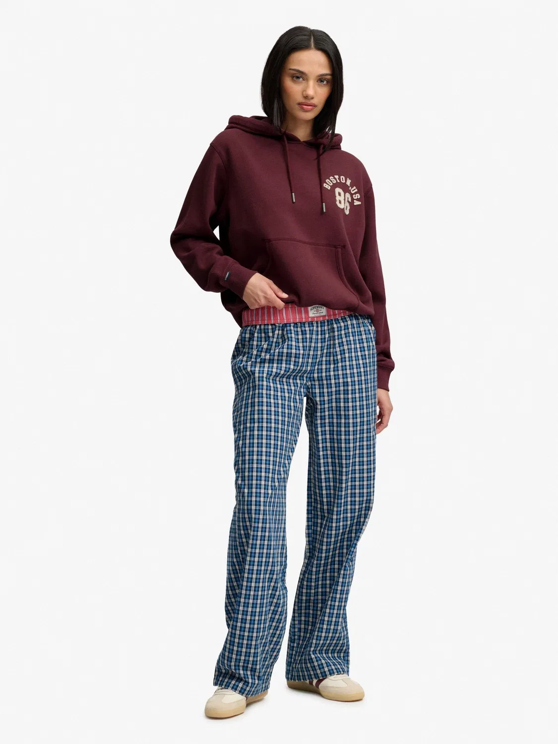 Толстовка Athletic Applique Track Top Superdry, темно-бордовый — фото 3
