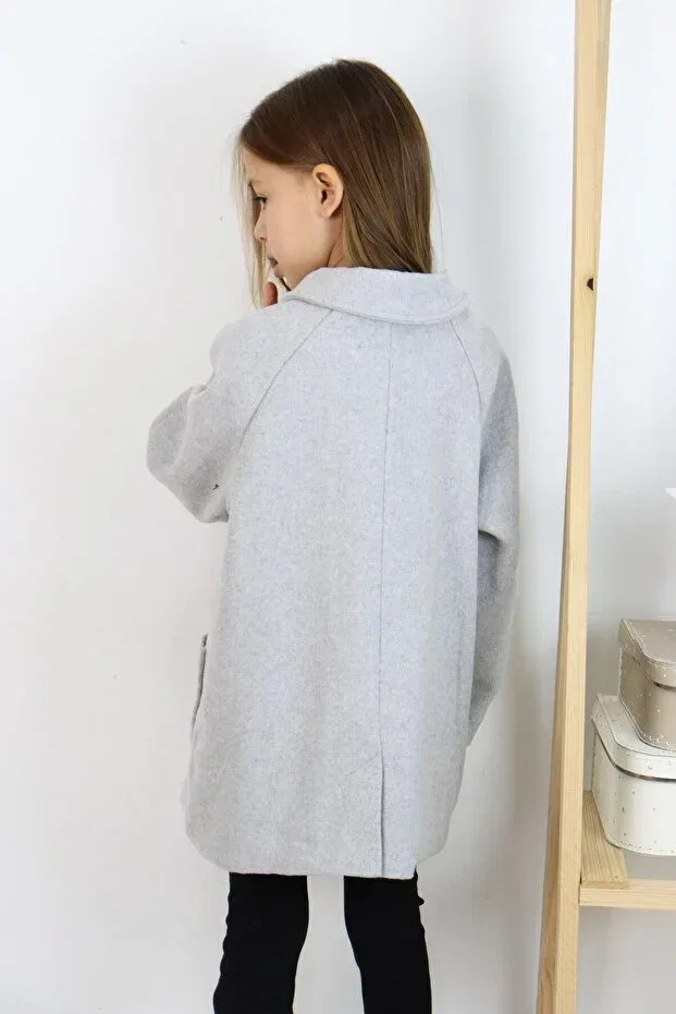 Детское пальто для девочек с длинным рукавом Miababy, Coffee With Milk — фото 4