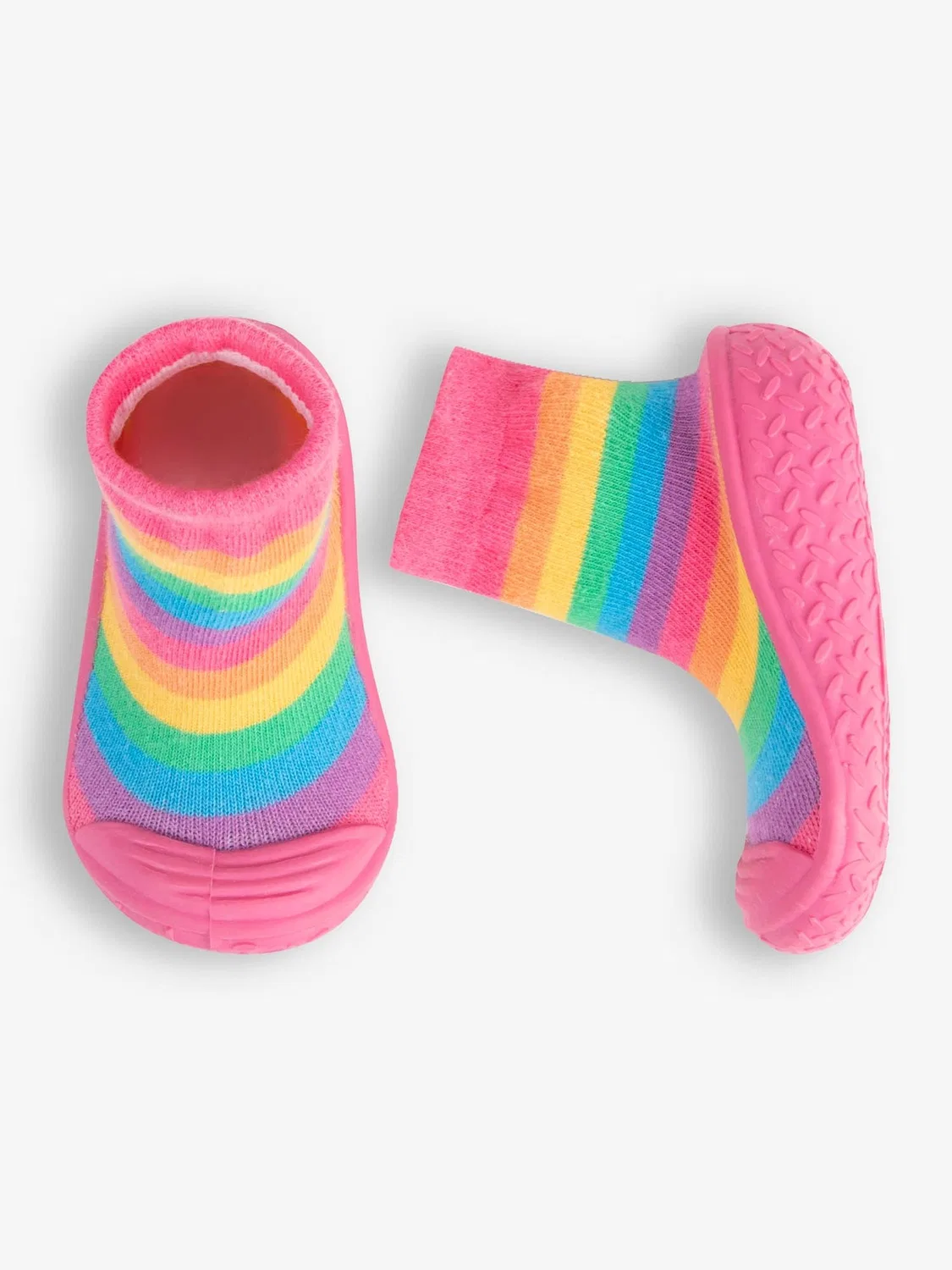 Тапочки-носочки Rainbow JoJo Maman Bébé, разноцветные — фото 3