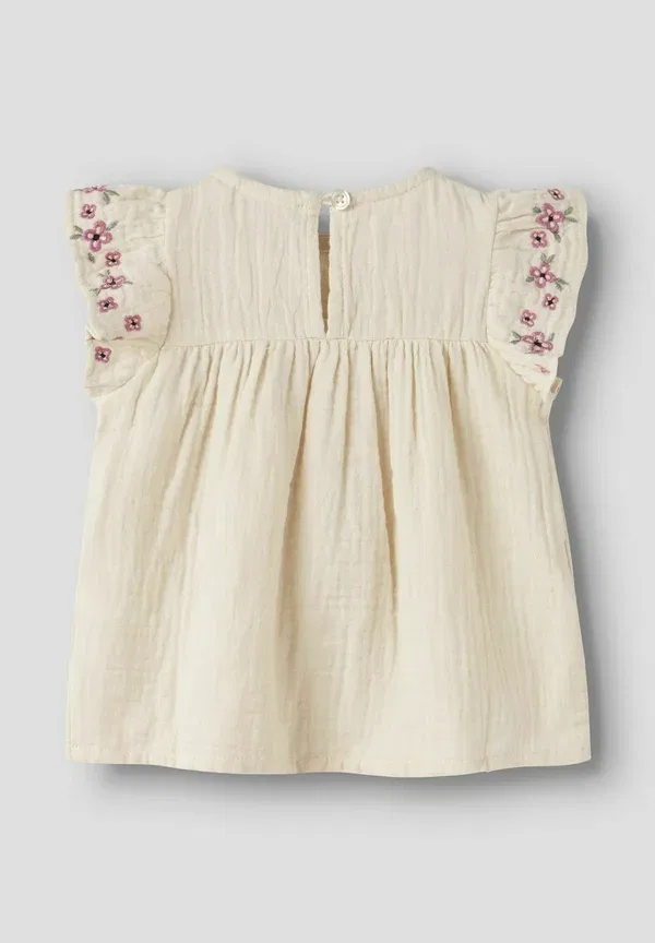 Блуза с цветочным принтом Blouse Name It, almond milk, молочный — фото 2
