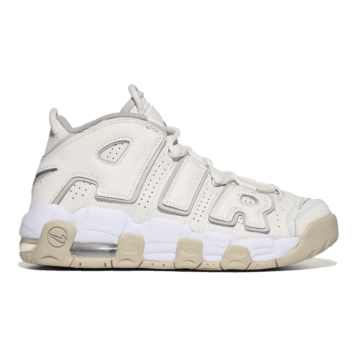 Детские кроссовки для мальчиков с принтом Uptempo NIKE, White Washed — фото 4