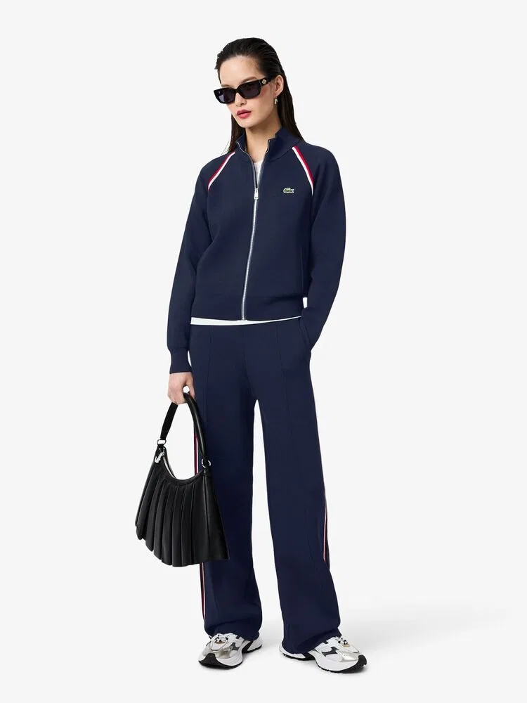 Свитер женский LACOSTE Double Face Zip, Navy — фото 4
