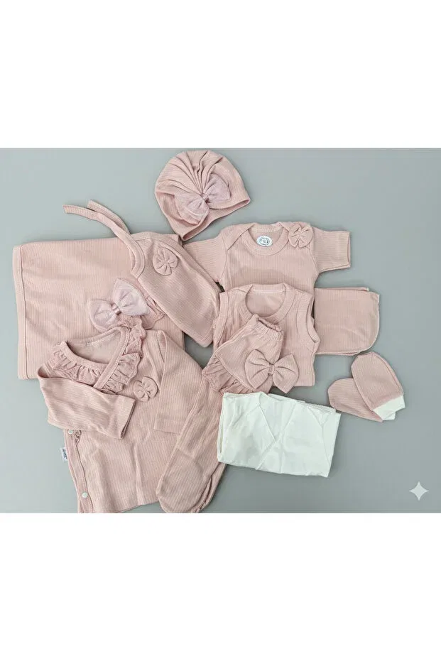 Детский комплект для новорожденных для девочек хлопковый Gökçe Bebe, Dried Rose — фото 3